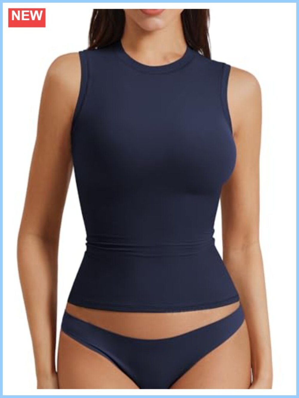 Women's Ruched Mock Neck Crop Top Stretch Workout Tank